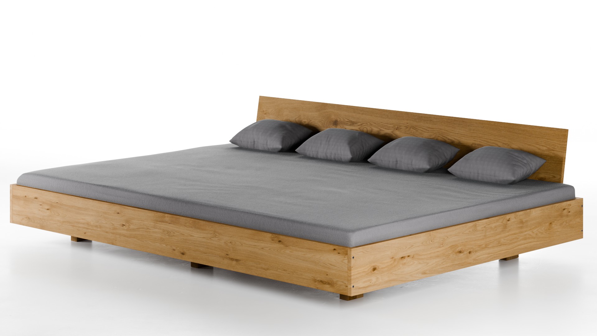 Dielenbett 1 Familienbett Dielenbett Wildeiche 280x200 cm