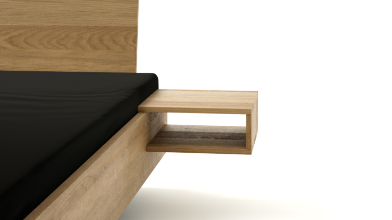 Dielenbett Eiche C-Tische Detail