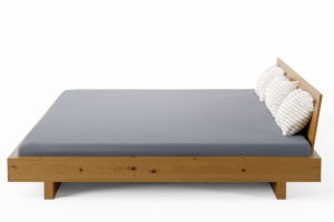 Familienbett Family, Fichte Massivholz Eiche gebeizt, 280x200 cm, Höhe 28cm