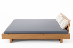 Familienbett Family, Fichte Massivholz Kirsche gebeizt, 280x200 cm, Höhe 28cm