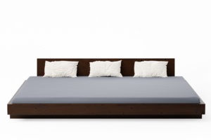 Familienbett Family, Fichte Massivholz Wenge gebeizt, 280x200 cm, Höhe 28cm
