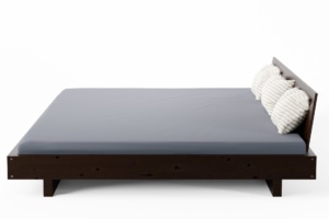 Familienbett Family, Fichte Massivholz Wenge gebeizt, 280x200 cm, Höhe 28cm