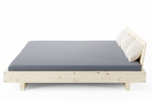 Familienbett Family, Fichte Massivholz weiß lasiert, 280x200 cm