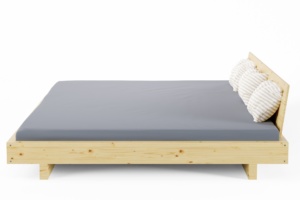 Familienbett Family, Fichte Massivholz Natur geölt, 280x200 cm, Höhe 28cm